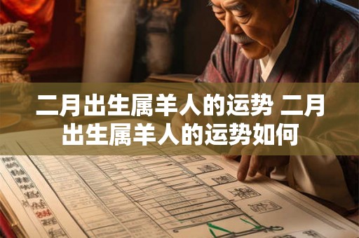 二月出生属羊人的运势 二月出生属羊人的运势如何