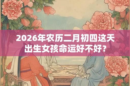2026年农历二月初四这天出生女孩命运好不好？