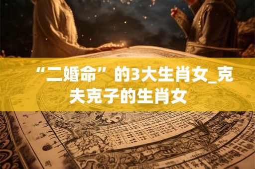 “二婚命”的3大生肖女_克夫克子的生肖女