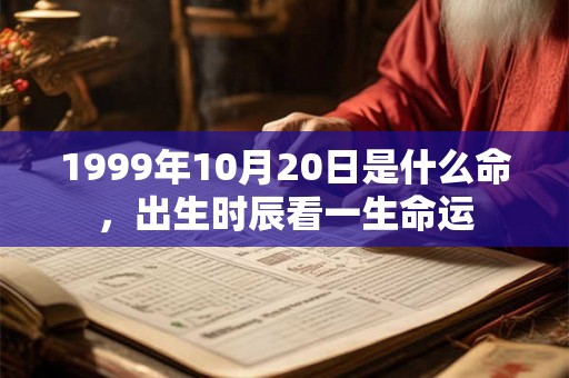 1999年10月20日是什么命，出生时辰看一生命运