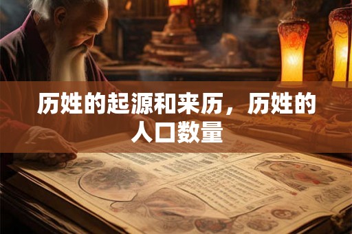 历姓的起源和来历，历姓的人口数量