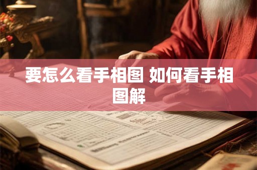 要怎么看手相图 如何看手相图解