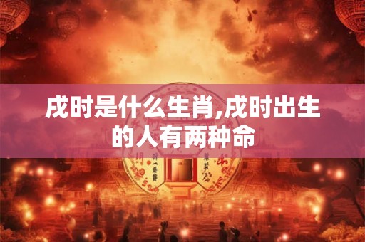 戌时是什么生肖,戌时出生的人有两种命