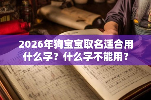 2026年狗宝宝取名适合用什么字？什么字不能用？
