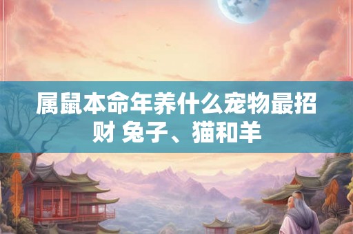 属鼠本命年养什么宠物最招财 兔子、猫和羊