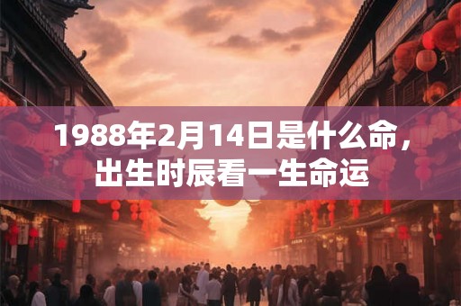 1988年2月14日是什么命，出生时辰看一生命运