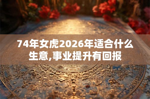 74年女虎2026年适合什么生意,事业提升有回报 74年女虎2026年适合什么生意,事业提升有回报