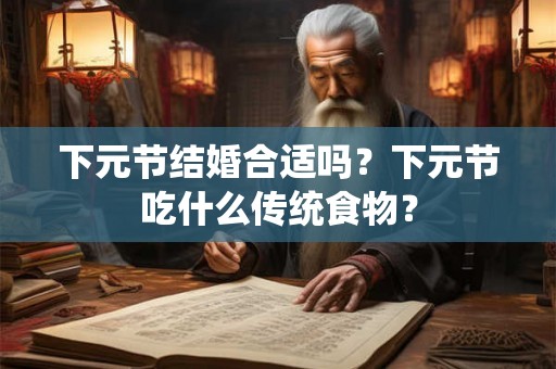 下元节结婚合适吗？下元节吃什么传统食物？