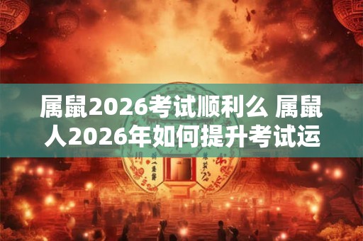 属鼠2026考试顺利么 属鼠人2026年如何提升考试运