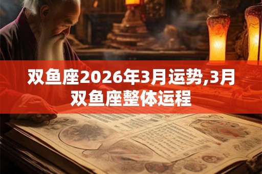 双鱼座2026年3月运势,3月双鱼座整体运程