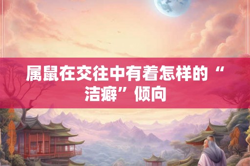 属鼠在交往中有着怎样的“洁癖”倾向 属鼠在交往中有着怎样的“洁癖”倾向