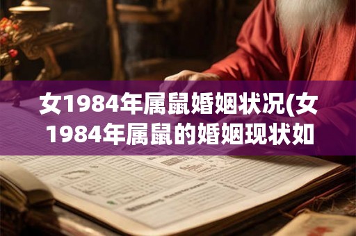 女1984年属鼠婚姻状况(女1984年属鼠的婚姻现状如何？)