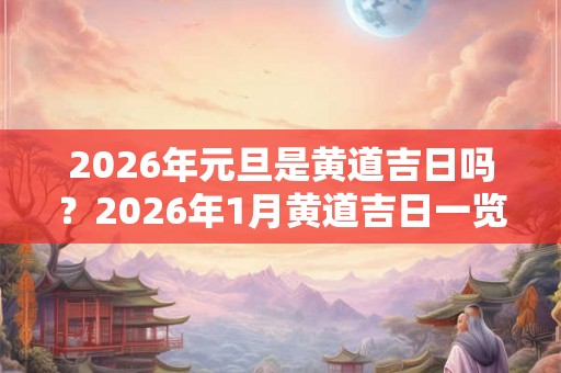 2026年元旦是黄道吉日吗?2026年1月黄道吉日一览表 2026年元旦是黄道吉日吗?2026年1月黄道吉日一览表