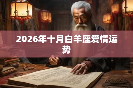 2026年十月白羊座爱情运势