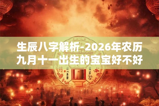 生辰八字解析-2026年农历九月十一出生的宝宝好不好