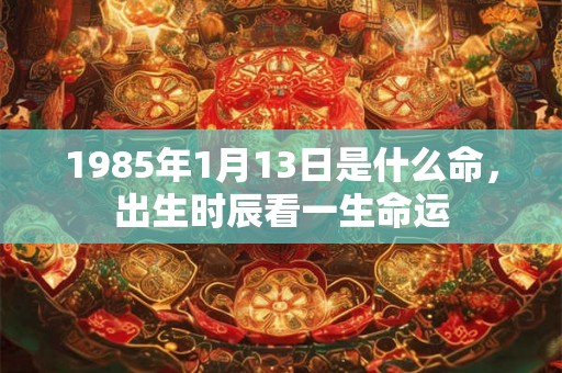 1985年1月13日是什么命，出生时辰看一生命运