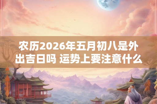 农历2026年五月初八是外出吉日吗 运势上要注意什么