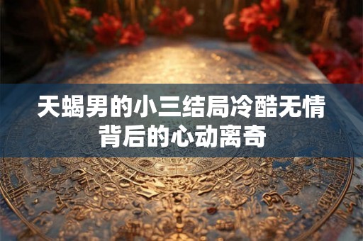 天蝎男的小三结局冷酷无情背后的心动离奇