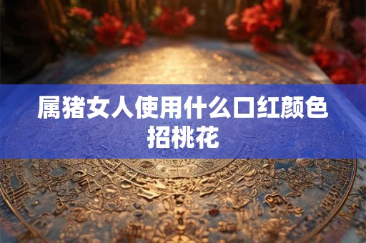 属猪女人使用什么口红颜色招桃花