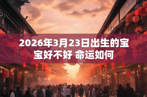2026年3月23日出生的宝宝好不好 命运如何