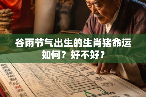 谷雨节气出生的生肖猪命运如何?好不好? 谷雨节气出生的生肖猪命运如何?好不好?