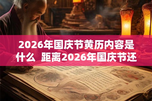 2026年国庆节黄历内容是什么  距离2026年国庆节还有几天