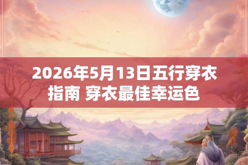 2026年5月13日五行穿衣指南 穿衣最佳幸运色