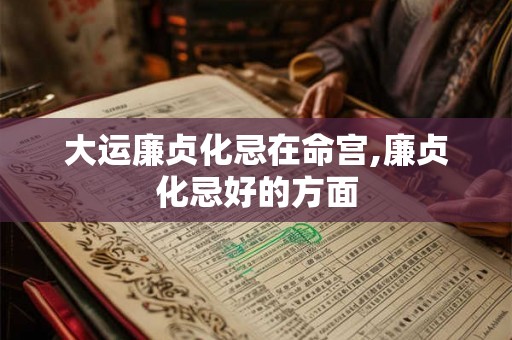 大运廉贞化忌在命宫,廉贞化忌好的方面