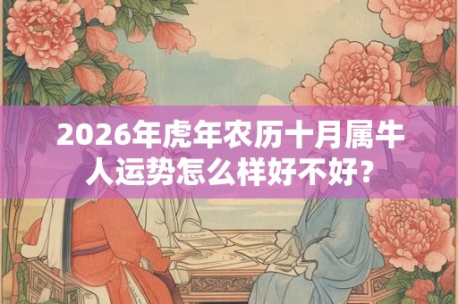 2026年虎年农历十月属牛人运势怎么样好不好？