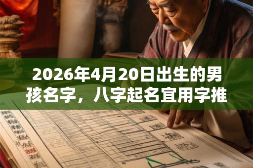 2026年4月20日出生的男孩名字,八字起名宜用字推荐 2026年4月20日出生的男孩名字,八字起名宜用字推荐