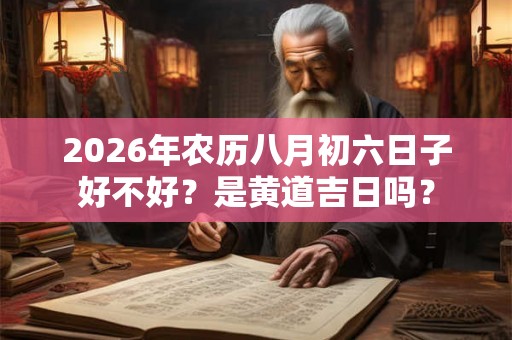 2026年农历八月初六日子好不好？是黄道吉日吗？