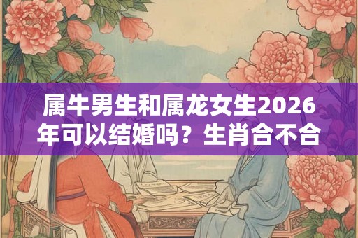 属牛男生和属龙女生2026年可以结婚吗?生肖合不合? 属牛男生和属龙女生2026年可以结婚吗?生肖合不合?