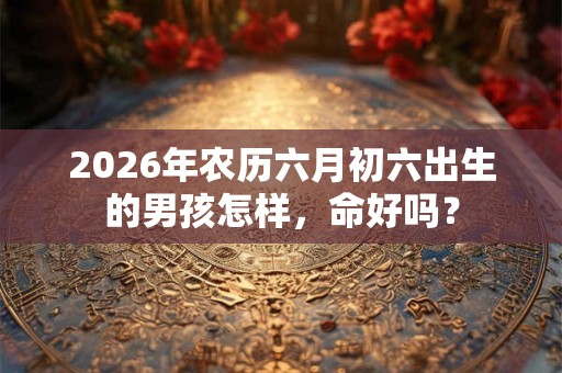 2026年农历六月初六出生的男孩怎样，命好吗？