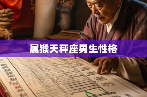 属猴天秤座男生性格 属猴天秤座男生性格