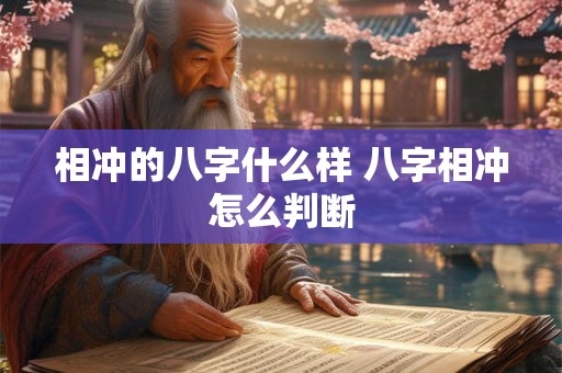 相冲的八字什么样 八字相冲怎么判断