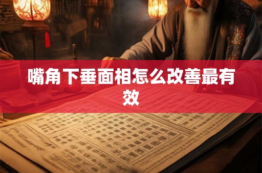 嘴角下垂面相怎么改善最有效