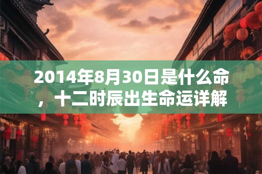 2014年8月30日是什么命，十二时辰出生命运详解