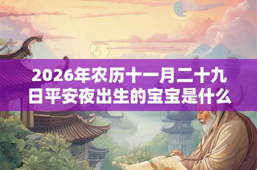 2026年农历十一月二十九日平安夜出生的宝宝是什么星座的？