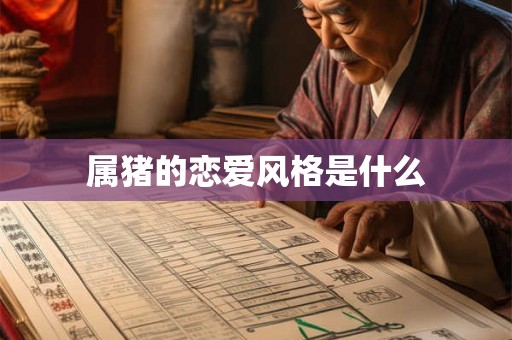 属猪的恋爱风格是什么
