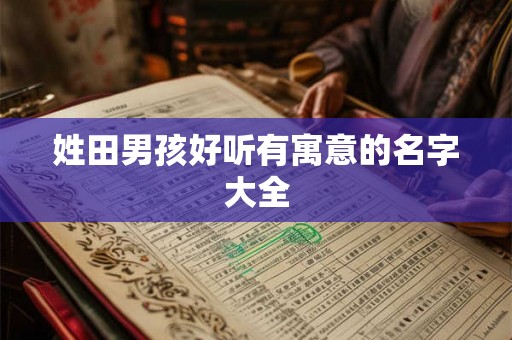 姓田男孩好听有寓意的名字大全