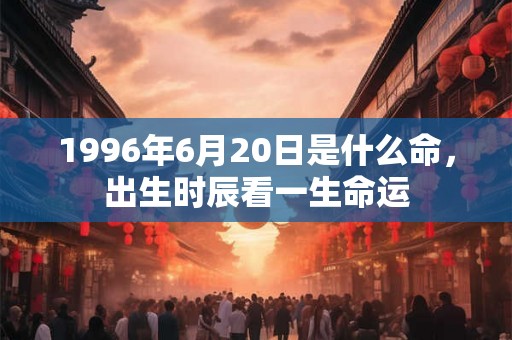 1996年6月20日是什么命，出生时辰看一生命运