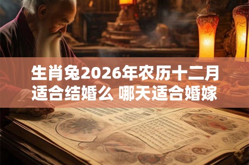生肖兔2026年农历十二月适合结婚么 哪天适合婚嫁