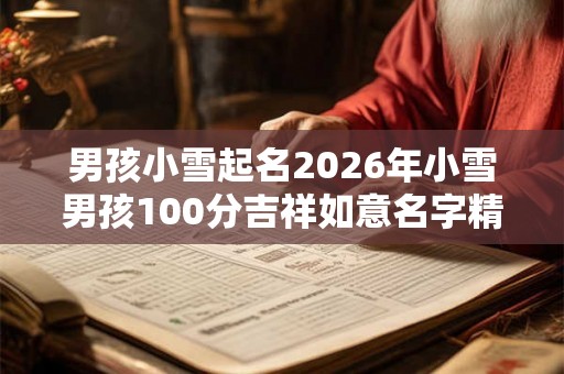 男孩小雪起名2026年小雪男孩100分吉祥如意名字精选! 男孩小雪起名2026年小雪男孩100分吉祥如意名字精选!
