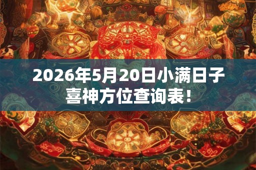 2026年5月20日小满日子喜神方位查询表！