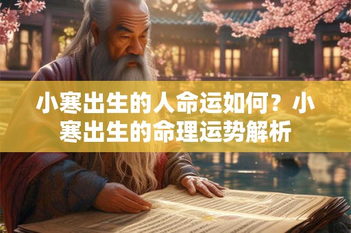 小寒出生的人命运如何？小寒出生的命理运势解析