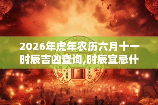2026年虎年农历六月十一时辰吉凶查询,时辰宜忌什么？