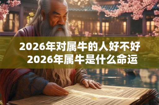 2026年对属牛的人好不好  2026年属牛是什么命运