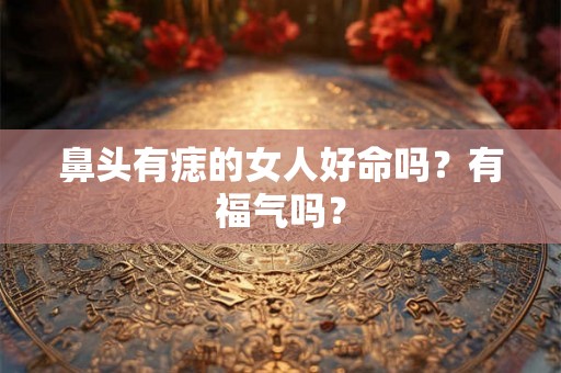 鼻头有痣的女人好命吗？有福气吗？