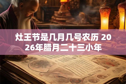 灶王节是几月几号农历 2026年腊月二十三小年