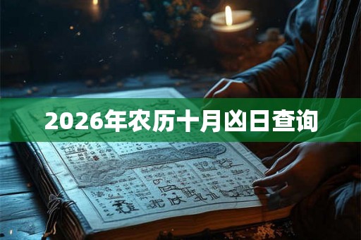 2026年农历十月凶日查询